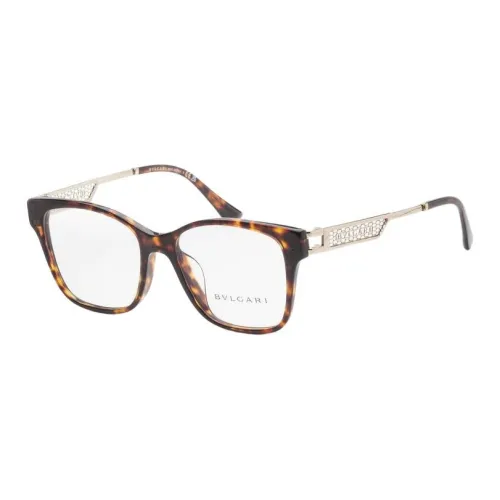 BVLGARI Oval Оправы для очков Женские Коричневый