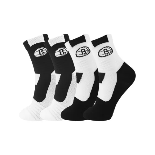 NBA Brooklyn Nets Баскетбольные носки Мужские упаковка из 4 пар