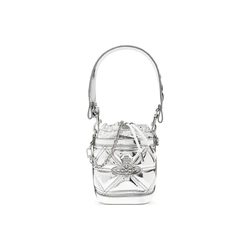 Vivienne Westwood Kitty ПУ (полиуретан) Сумка через плечо Женская Серебряная