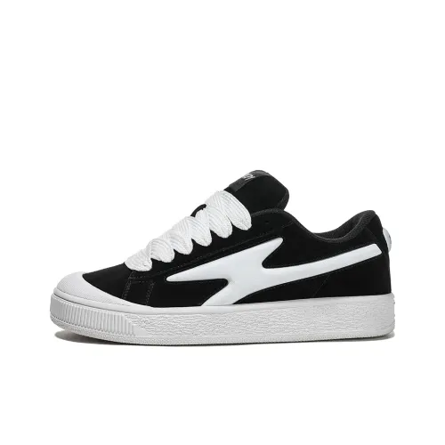 DILPI Slip-resistant Abrasion-resistant Low-top Skateboard Shoes Unisex White Black DILPI Противоскользящие Износостойкие Низкие Кроссовки для скейтбординга Унисекс Белый Черный