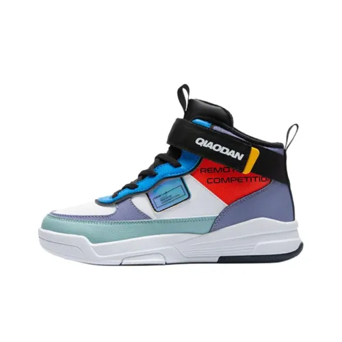 QIAODAN Slip-resistant Anti KICK MID Топ Kids Lifestyle Shoes Белый Синий Подростки