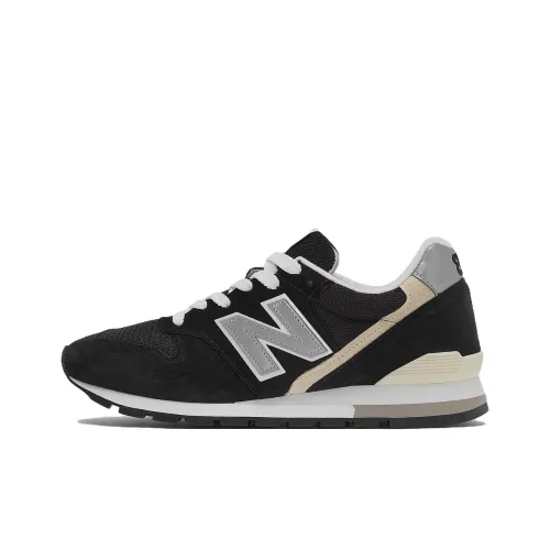 New Balance NB 996 Беговые кроссовки Низкий топ Черный Серебряный Унисекс