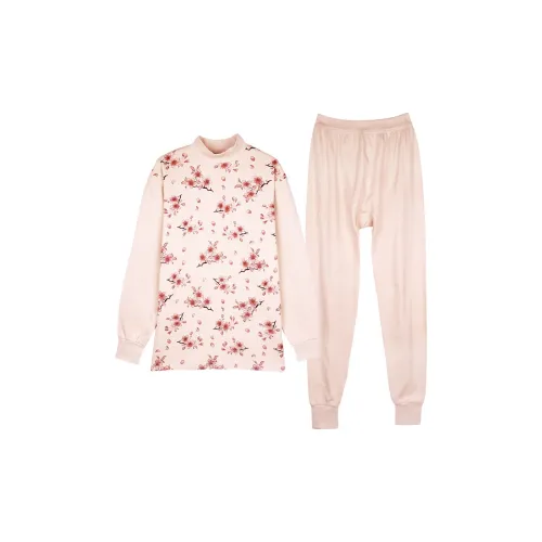 Cotton Gene Термический Комплект Женский Абрикосовый Персиковый Цветок