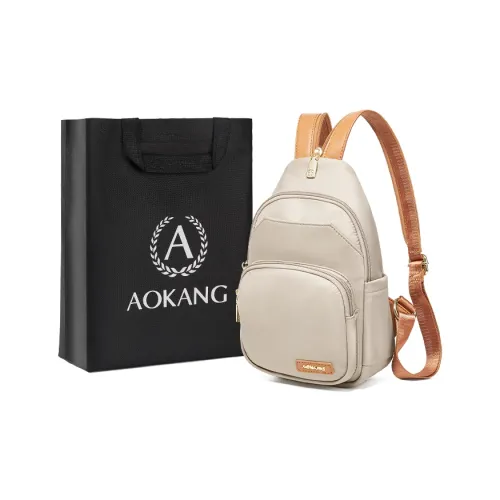 AOKANG Ткань Рюкзак Сумка через плечо для Бизнеса Путешествия Мини Унисекс Хаки Классический Черный
