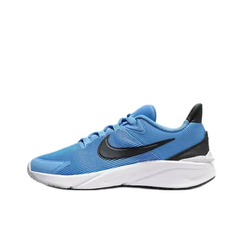 Nike Star Runner 4 Slip-Resistant Abrasion-Resistant Low Top Детская Беговая Обувь Синий Черный