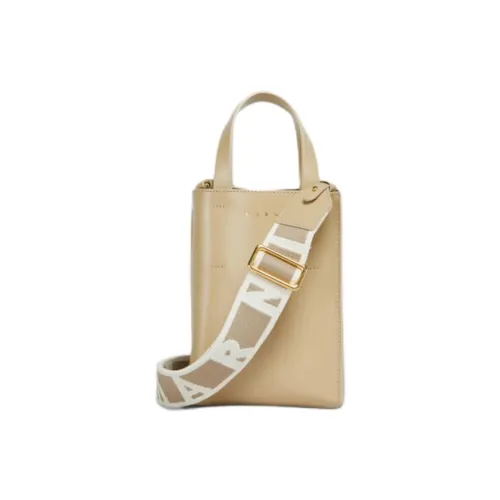 MARNI Museo Телячья кожа Одно плечо Сумка Экстра мини Женская Бежевая