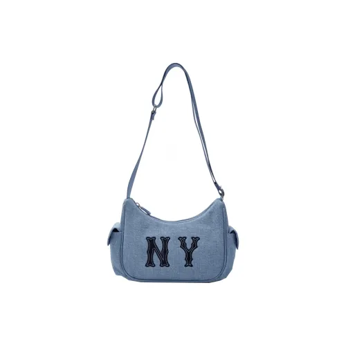 Mlb Base Logo Хлопок Хобо Сумка Сумка через плечо Женская Джинсовый Синий