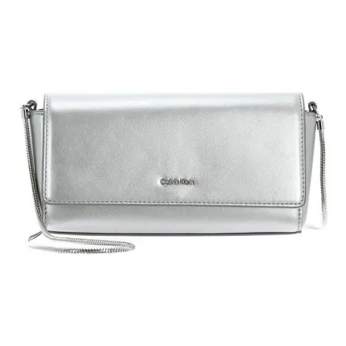 Клатч Calvin Klein из полиуретана (ПУ) сумка через плечо маленькая сумка на плечо женская серебряная