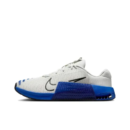 Nike Metcon 9 Slip Устойчивый к истиранию Низкий Топ Кроссовки для тренировок Мужские Белый Синий