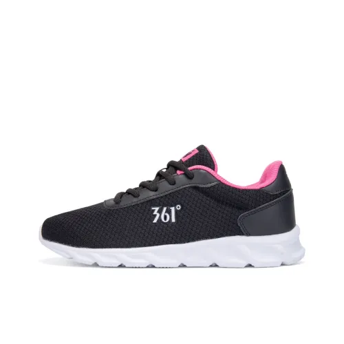 361° Slip Resistant And Breathable Low Top Casual Running Shoes Women's Black Pink