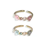 Мягкое цветочное кольцо (розовый + синий)