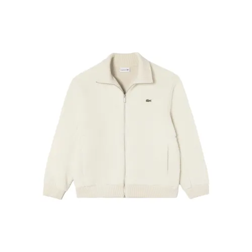 LACOSTE Velvet Feel Coat Men's White