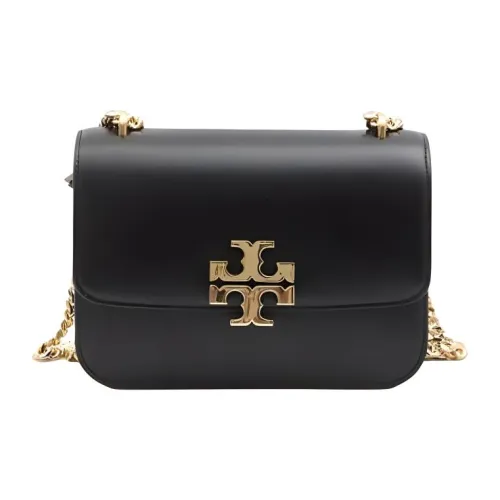 TORY BURCH ELEANOR Корова Кожа Портативная Сумка через плечо Сумка на плечо Маленькая Женская Черная