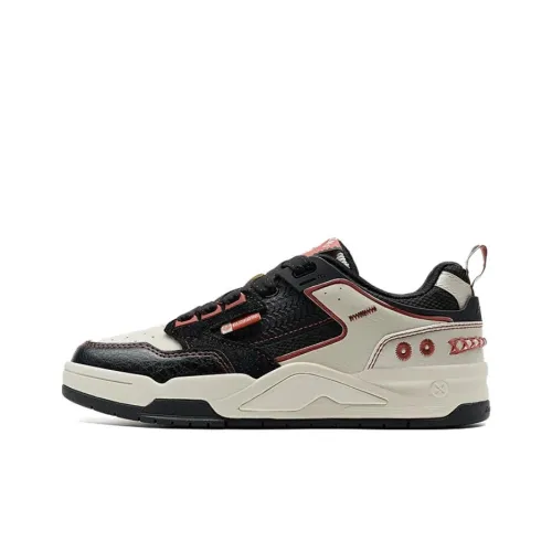 XTEP New Light Slip-Resistant и Abrasion-Resistant Покрытие Низкие Кроссовки для Скейтбординга Женские Черный Бежевый