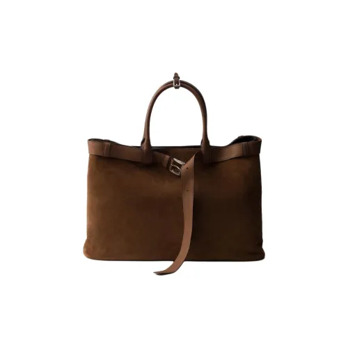 PRADA Замша Тоут Сумка Сумка для покупок Сумка через плечо Сумка Женская Кофейного цвета