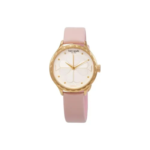 Kate Spade Rosebank Collection Женские часы Кварцевый механизм Кожаный ремешок 32 мм Серебристый циферблат