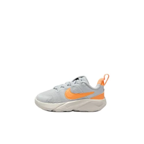 Nike Star Runner 4 Slip-Resistant Abrasion-Resistant Низкий Топ Обувь для малышей Белый Золото Infant и Toddler