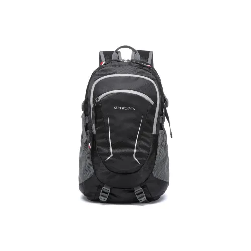 SEPTWOLVES Ткань Рюкзак Большой Мужской Черный