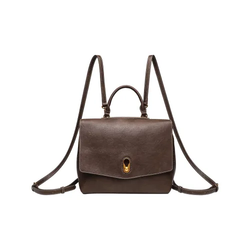 GELANNI Полиуретан с коровьей кожей рюкзак унисекс кофе