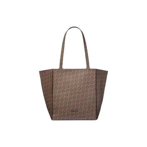 MICHAEL KORS Jordi Покрытый холст Little Lazy Сумка Тоут Сумка Сумка для покупок Сумка Сумка через плечо Большая Женская Коричневая