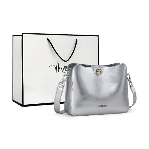MILLIE'S Сумка через плечо из синтетической кожи ведрообразная сумка женская серебряная