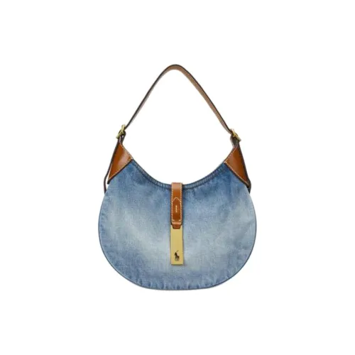 Polo Ralph Lauren Polo ID Хлопок Сумка через плечо Маленькая Женская Синяя