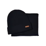 [Шапки и кепки + Шарф] Темно-синий