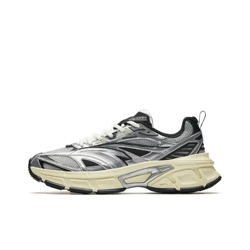 ANTA Pale Heron противоскользящий и износостойкий увеличивающий высоту низкий топ кэжуал мужской серебристо-черный