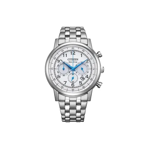 CITIZEN Световой Кварцевый Механизм Мужские Часы 42 мм Белый