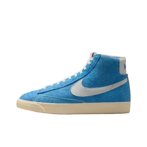 Nike Blazer Mid Slip Resistant Abrasion Resistant MID Топ Скейтборд Кроссовки Унисекс Синий