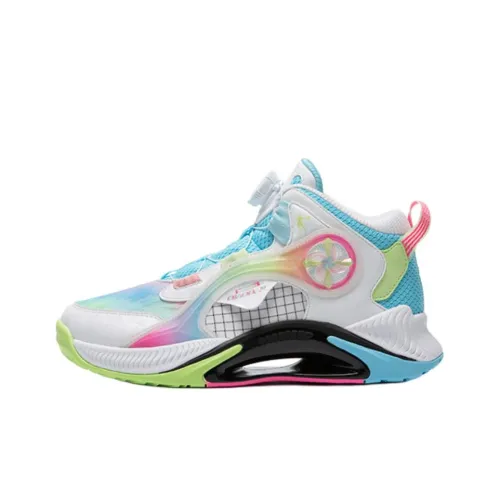 QIAODAN Anti KICK MID Топ Детские Баскетбольные Кроссовки Перистый Синий