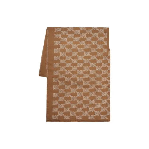 MICHAEL KORS Акриловые вязаные шарфы Женские CAMEL Белый