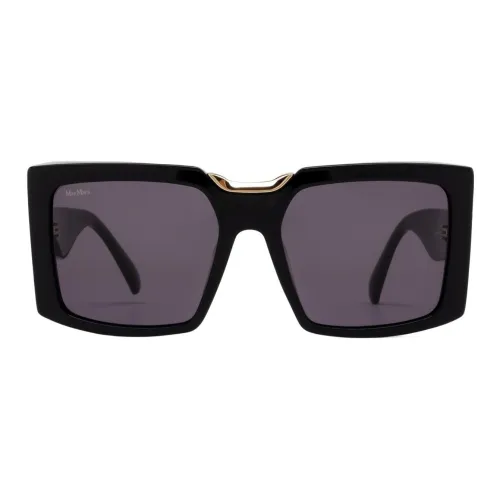 MaxMara Квадратные Солнцезащитные Очки Женские Ярко-черные