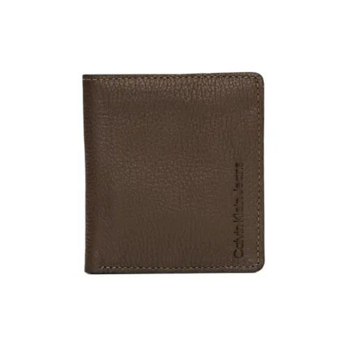 CALVIN KLEIN Кожа Кошелек Мужской Темно-коричневый