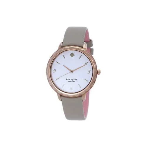 Kate Spade Morningside Collection Женские часы Кварцевый механизм Кожаный ремешок 38 мм Белый циферблат