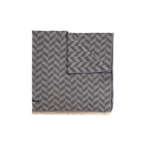 GIORGIO ARMANI Кашемировые вязаные шарфы Мужской Серый