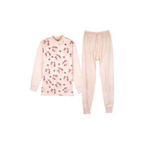 Cotton Gene Thermal Set Women's Apricot Pink