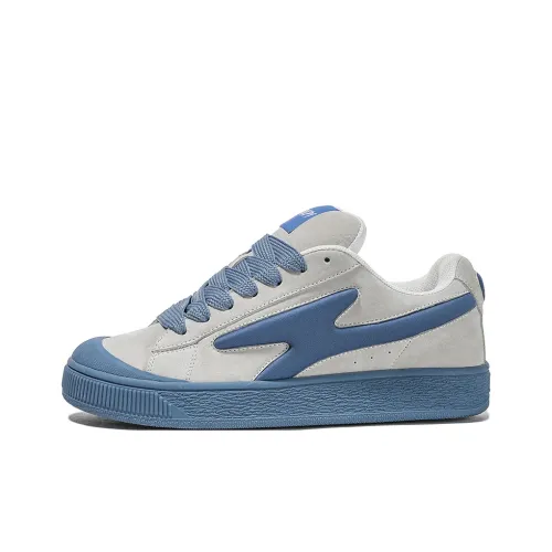 DILPI Slip-resistant Abrasion-resistant Low-top Skateboard Shoes Unisex Gray Blue DILPI Противоскользящие Аbrasion-resistant Низкие Кроссовки для скейтбординга Унисекс Серый Синий