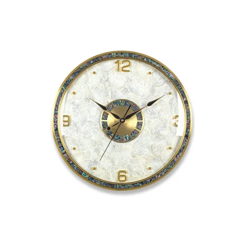 HENSE Кварцевый механизм металл настенные часы унисекс бежевый циферблат модель HW8098