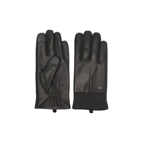Calvin Klein Sheepskin, Elastane, Polyester Gloves Men's