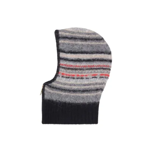 GANNI Альпака Мериносовая шерсть Переработанный полиамид Эластан Шапки и Кепки Женские Черный