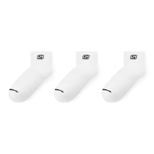 Skechers 3 пачки Bright White 0395 Мужские носки