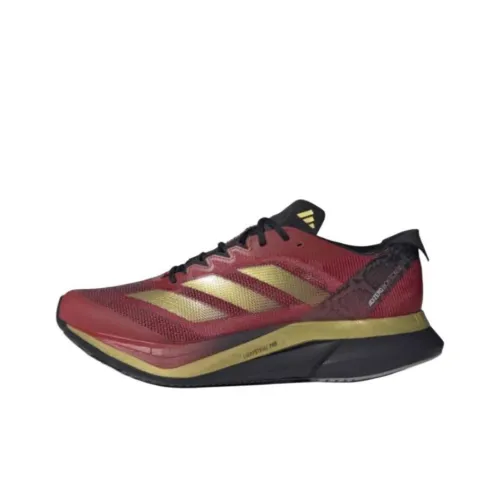 Adidas Adizero Boston 12 Беговые кроссовки Низкий топ Красный Золото Унисекс