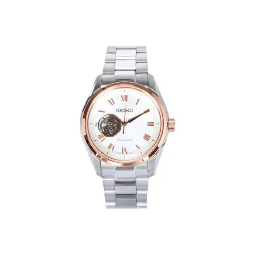 SEIKO Presage Series Автоматический Механический Механизм Нержавеющая Сталь Ремешок Часы 40 мм Мужские Часы Белый Циферблат