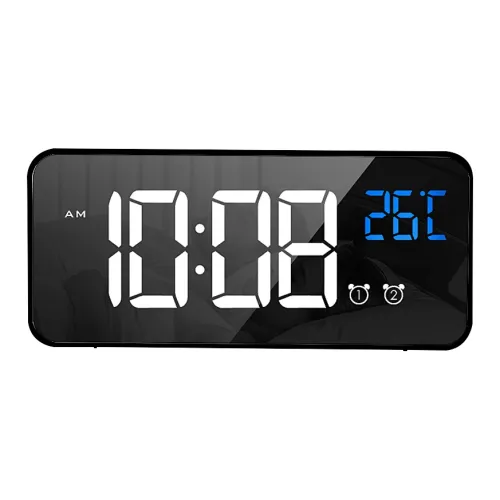 HENSE Электронный Механизм Пластик Будильник Унисекс Черный HA808