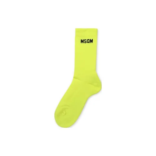 MSGM 1 шт Желтые Женские Носки до икры MID