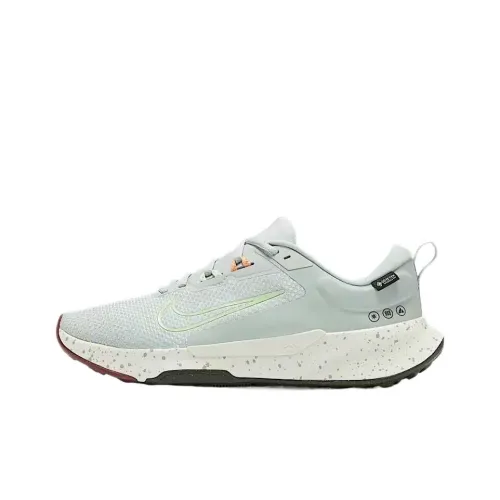 Nike Juniper Trail 2 Амортизация Водонепроницаемый Низкий Топ Беговые кроссовки Мужские Светло-серый Зеленый