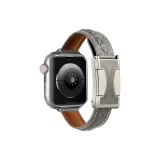 Ромб Узор Натуральная Кожа Тонкая, Серый