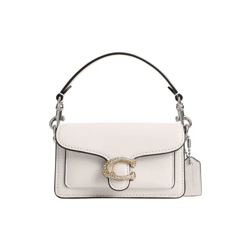 COACH Tabby Телячья кожа Сумка через плечо Сумка Мини Женская Мел Белый
