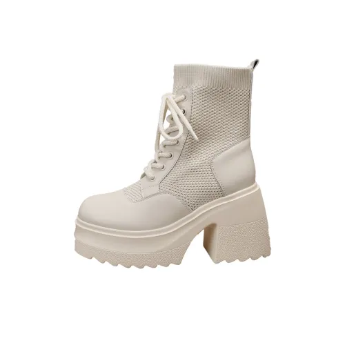 Forest Princess Короткий Мартин Ботинок Женские Экрю